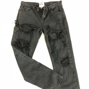 Black Ripped Denim